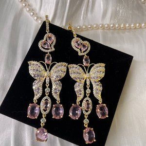 Sweet Butterfly Drop Earrings